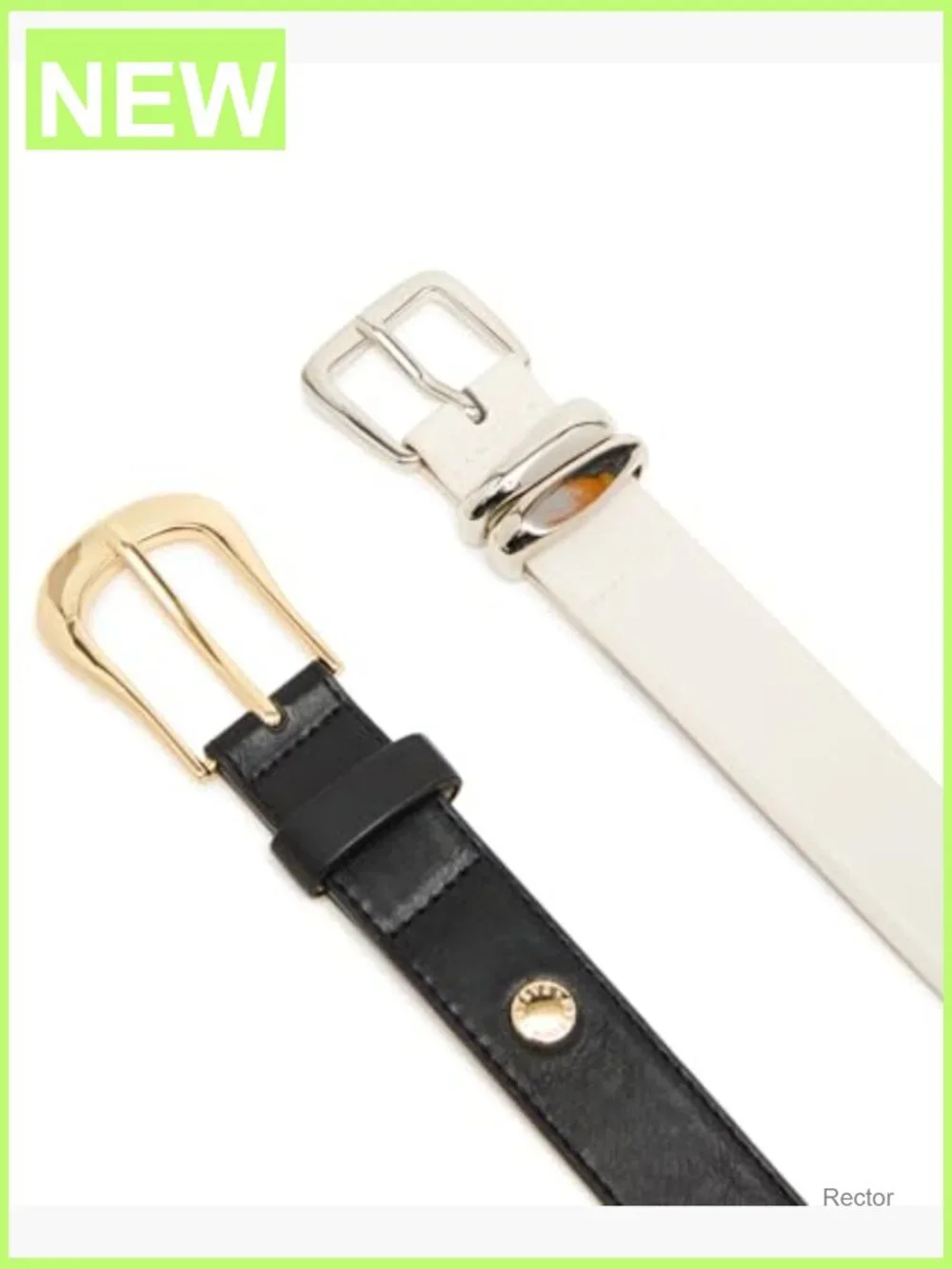 Two Pack Reversible Pant Belt 30mm Wide PU Leather Buckle Closure